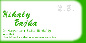 mihaly bajka business card